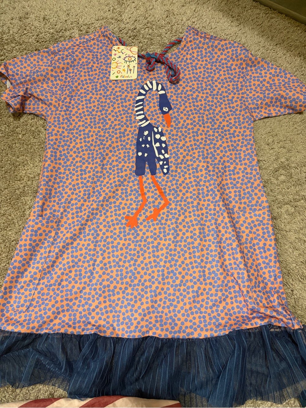 Fabula Bird Print Dress NWT